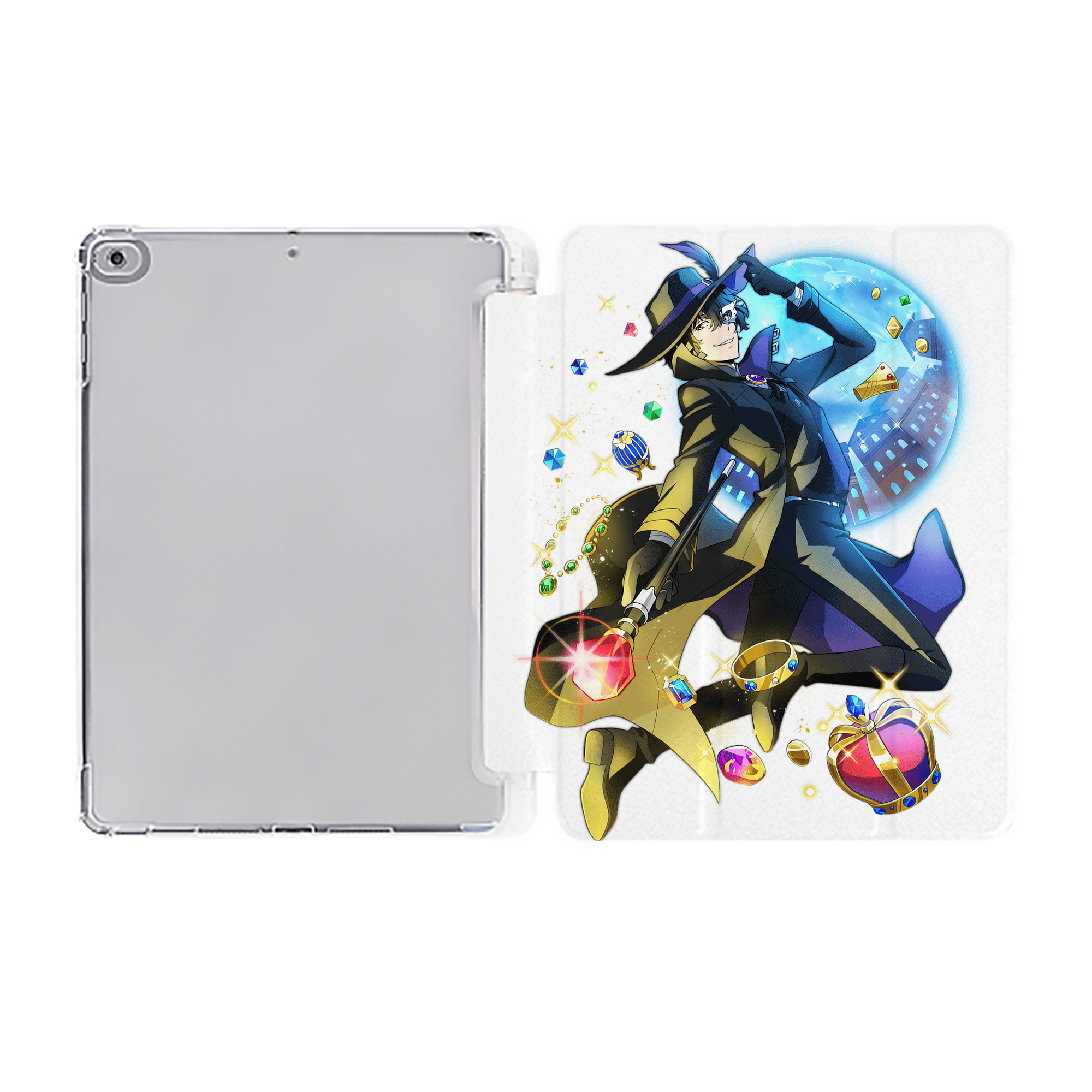 （画像用） 文豪ストレイドッグス Bungo Stray Dogs IPad ケース ペン収納付き 三つ折りスタンド PUレザー×シリコン 対応機種9.5/10.5/10.9インチ
